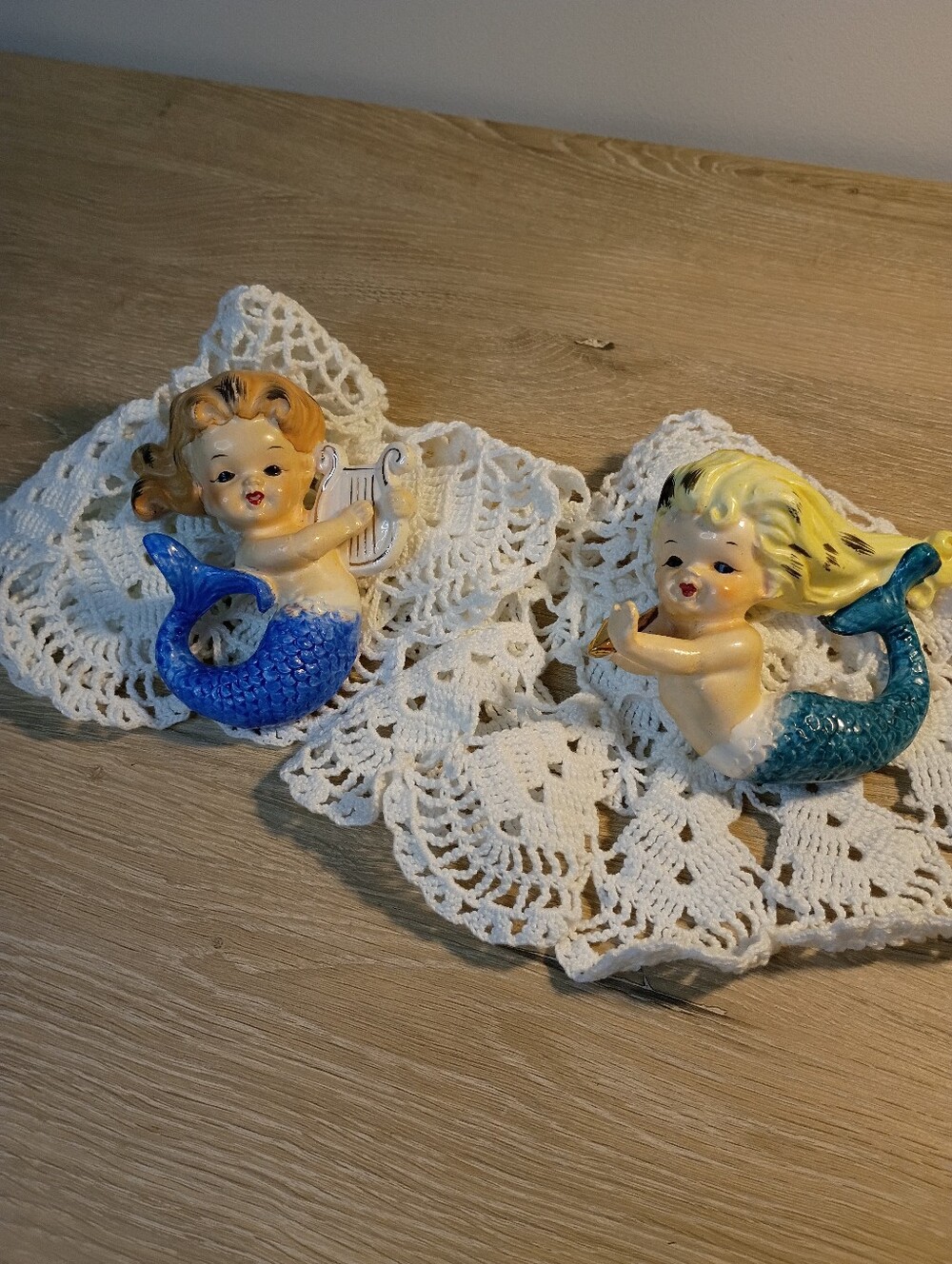 Vintage Bradley Exclusives Mermaid Wall Pockets MCM Decor